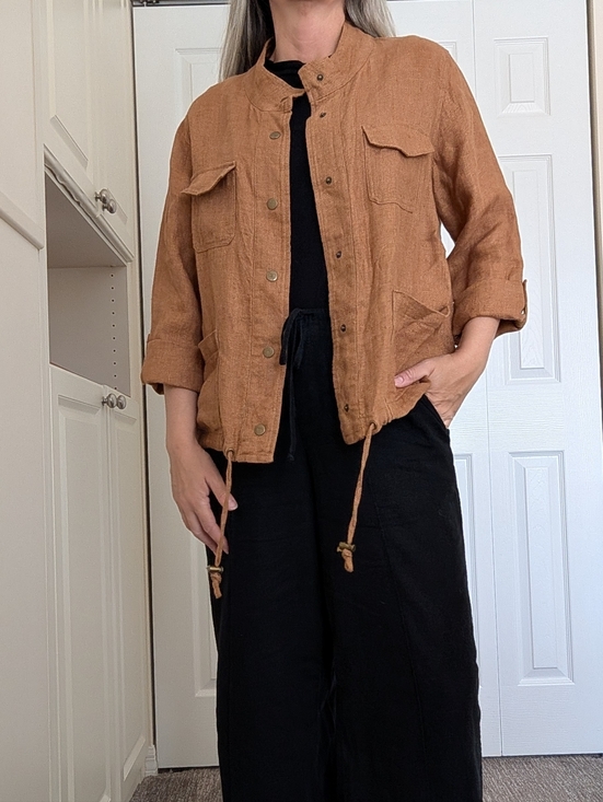 C&C California Jackets & Blazers - exc C & C CALIFORNIA rustic linen utility jacket M L